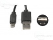 USB кабель micro-USB черный двусторонний "L