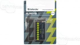 Батарейка Defender 6F22 (6LR61, MN1604, 522) Кро