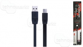 USB кабель USB-micro Remax RC-001m плоский черны