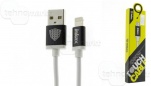 USB кабель iPhone 5, 5S, 5C, 6, 6Plus, 6S, 7 lightning INKAX Touch CK-09 черный