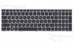 Клавиатура для ноутбука Lenovo G50-30, S500, Z50-70 с серебристой рамкой