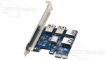 Расширитель PCIEx1 на 4 USB-Riser (USB 3.0)