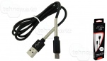 USB кабель USB-micro Walker C720 с пружинами черный (1м)