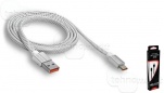 USB кабель Type-C WALKER C755 белый (1м)