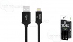 USB кабель Apple 8pin / lightning Yolkki Pro 03 (Platinum) черный (1м)