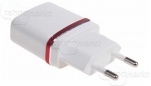 Зарядное устройство USB Charger XMT-18 (2USB) 2,0А с полосой белый