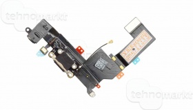 Шлейф iPhone 5S + разъем зарядки + разъем гарнит