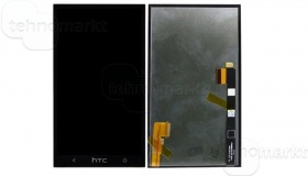 Дисплей в сборе с тачскрином для HTC One M7 черн