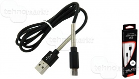 USB кабель USB-micro Walker C720 с пружинами чер