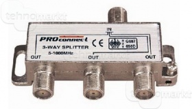 Делитель ТВ PROconnect 3 отвода 5-1000 МГц под F