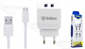 Сетевое зарядное устройство USB 2.1A INKAX CD-01
