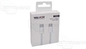 USB кабель Type-C Type-C WALKER C860 белый (2м)
