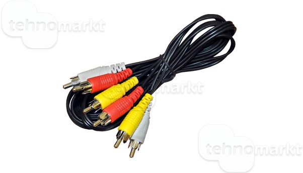 Шнур Rexant 3RCA-3RCA 1.5м.